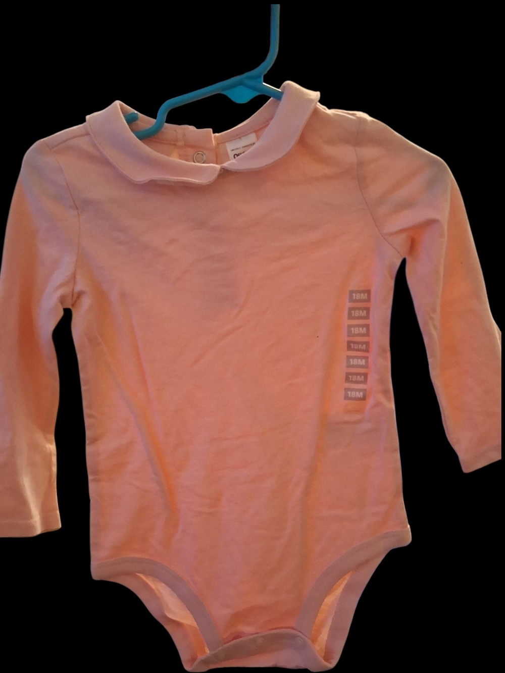OshKosh B'gosh Peach Pink Collared Baby Onesie